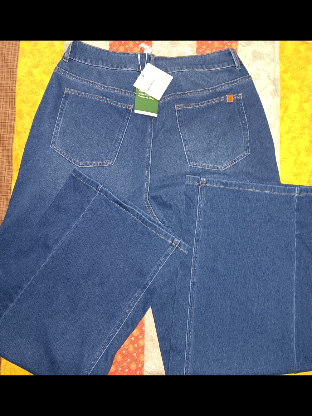 Wide Leg Blue Women's Jeans - Picture 6 of 10